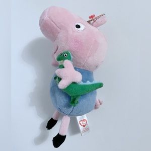 Peppa Pig George with Dinosaur TY Plush Toy
